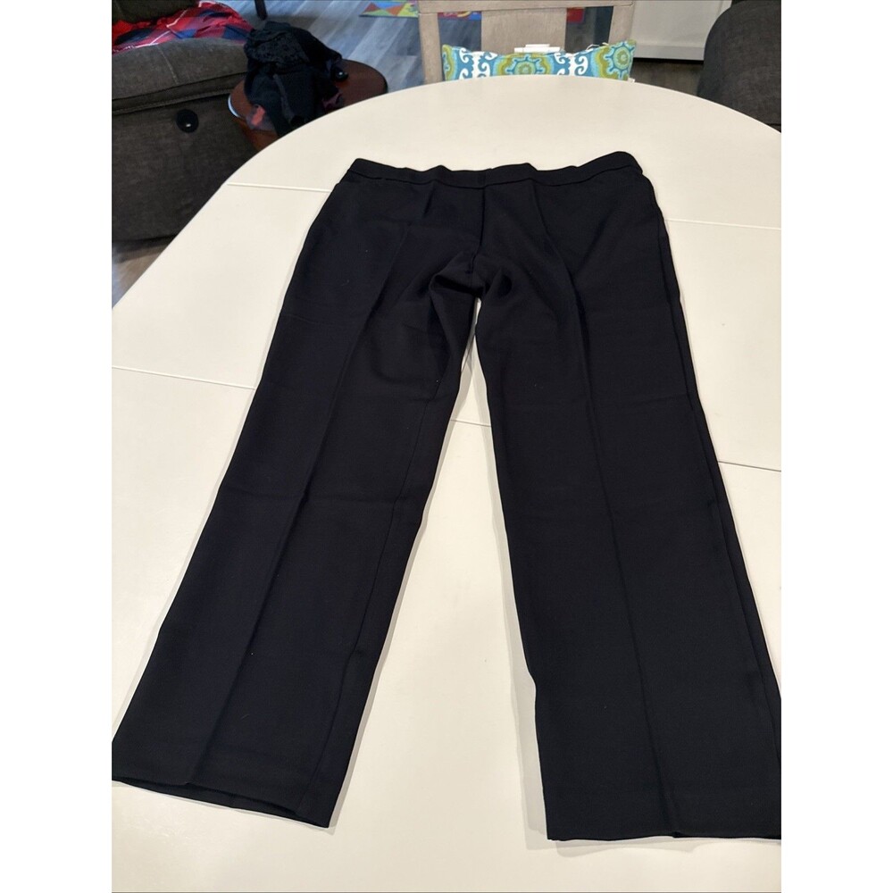 Susan Graver Women's Pants Sz XL Smart Ponte Knit Slim Leg Pant Black